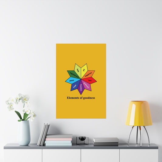 Elements of Goodness, Matte Vertical Posters: Cherish foundations of splendic life, Art Poster, Wall Art