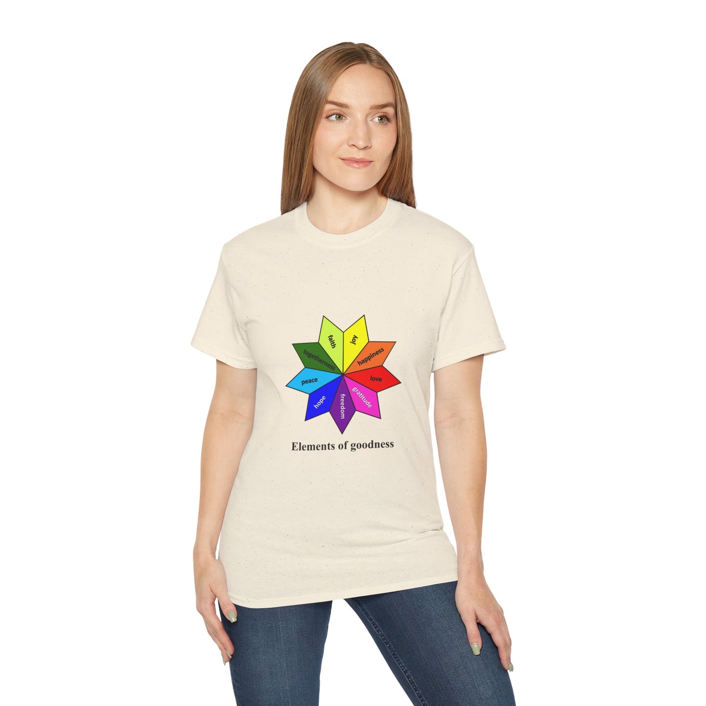 Unisex Ultra Cotton Tee - Elements of Goodness; Positive Vibes T-shirt