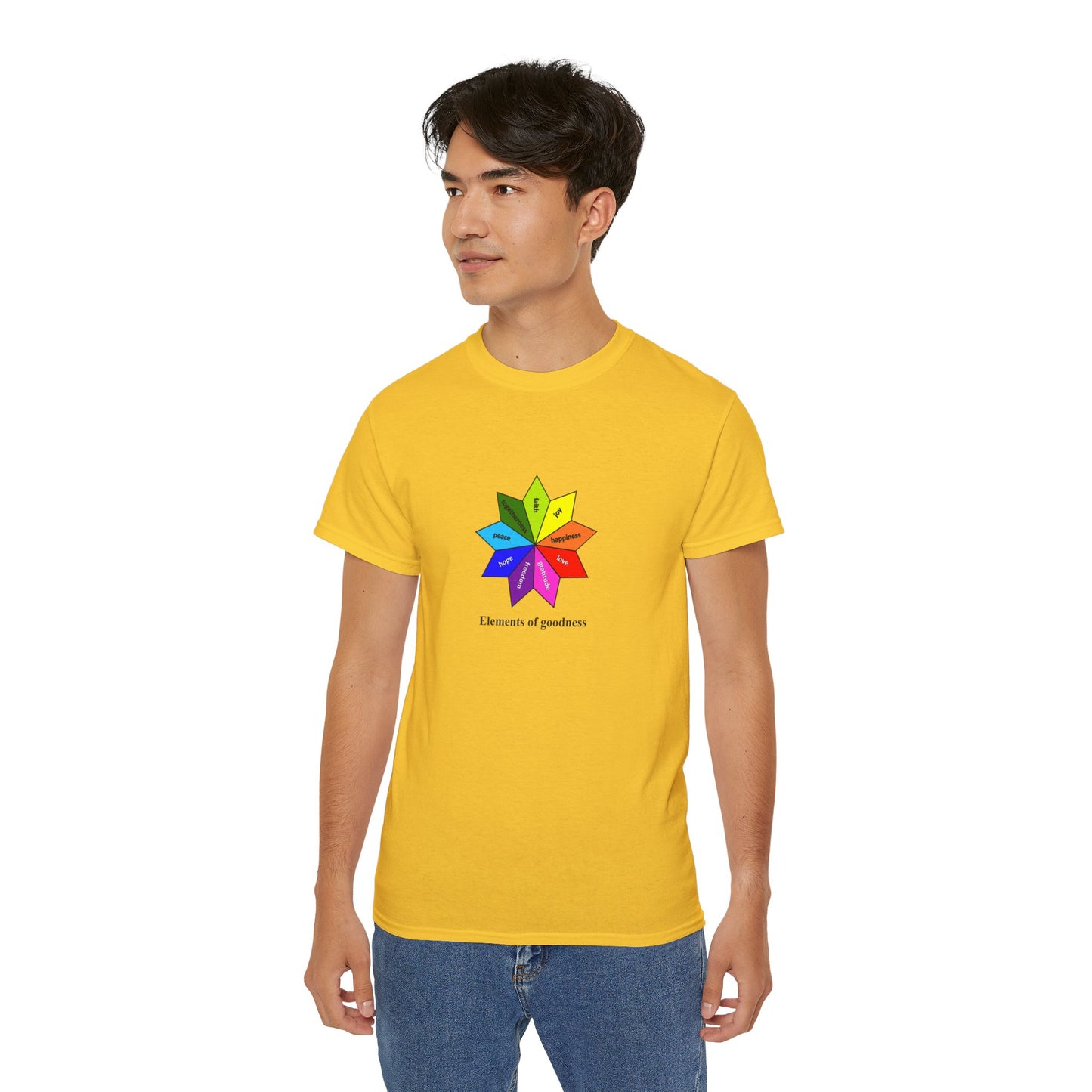 #4 Unisex Ultra Cotton Tee - Elements of Goodness; Positive Vibes T-shirt