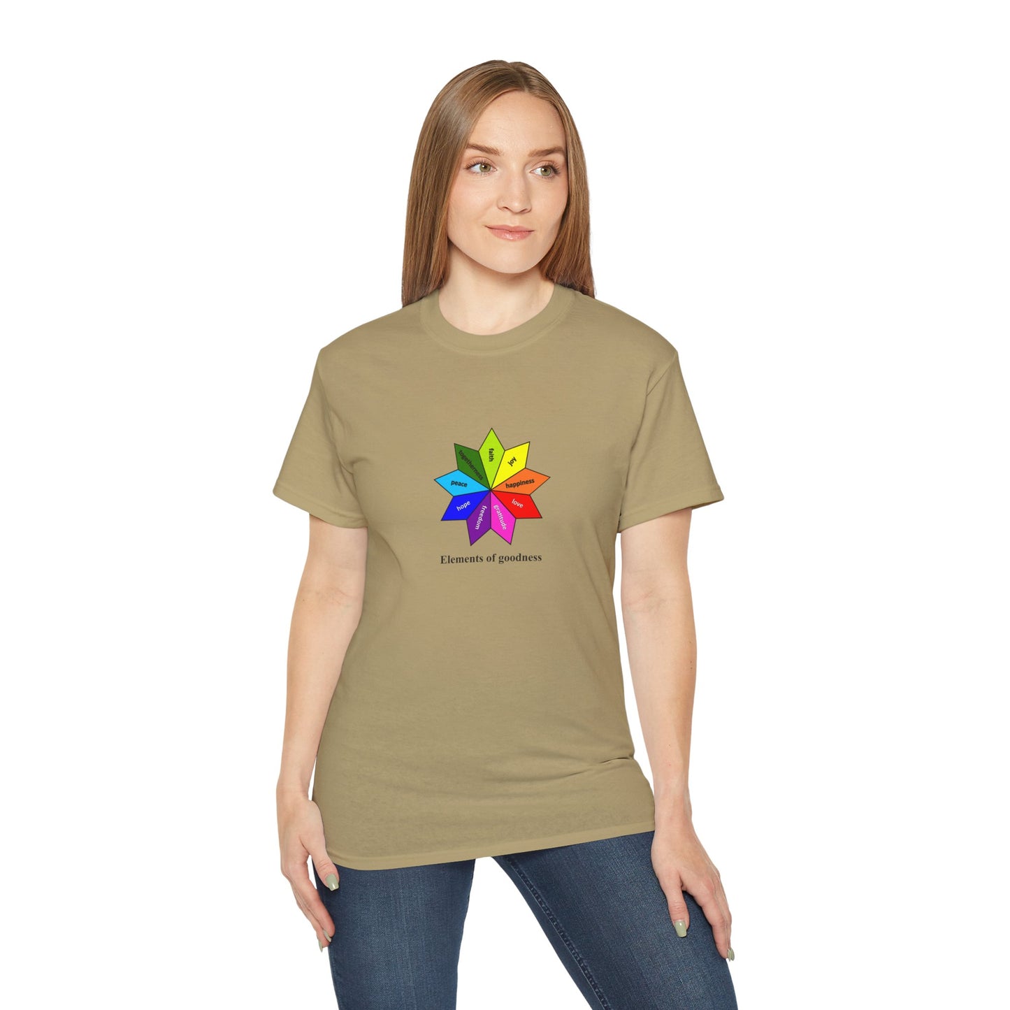 #44 Unisex Ultra Cotton Tee - Elements of Goodness; Positive Vibes T-shirt