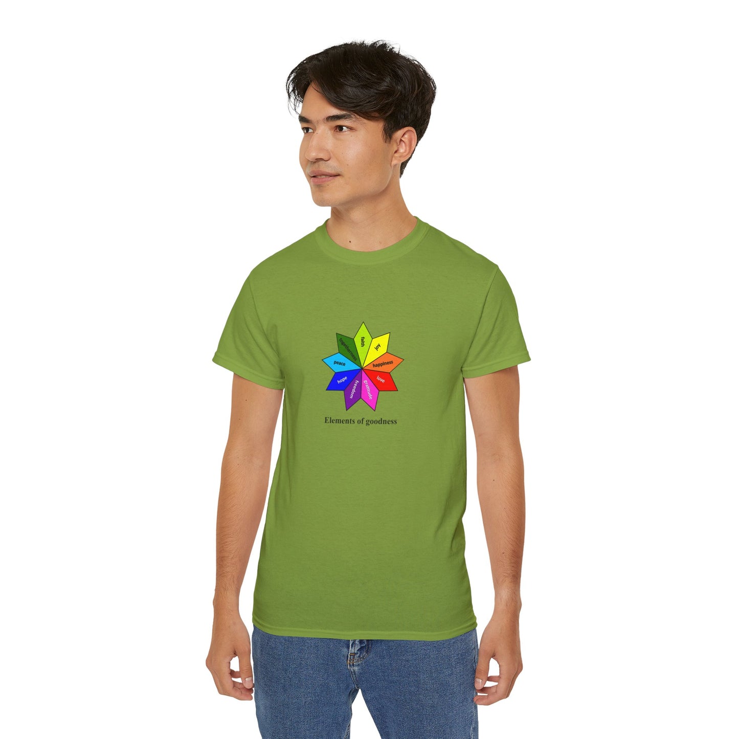 #4 Unisex Ultra Cotton Tee - Elements of Goodness; Positive Vibes T-shirt