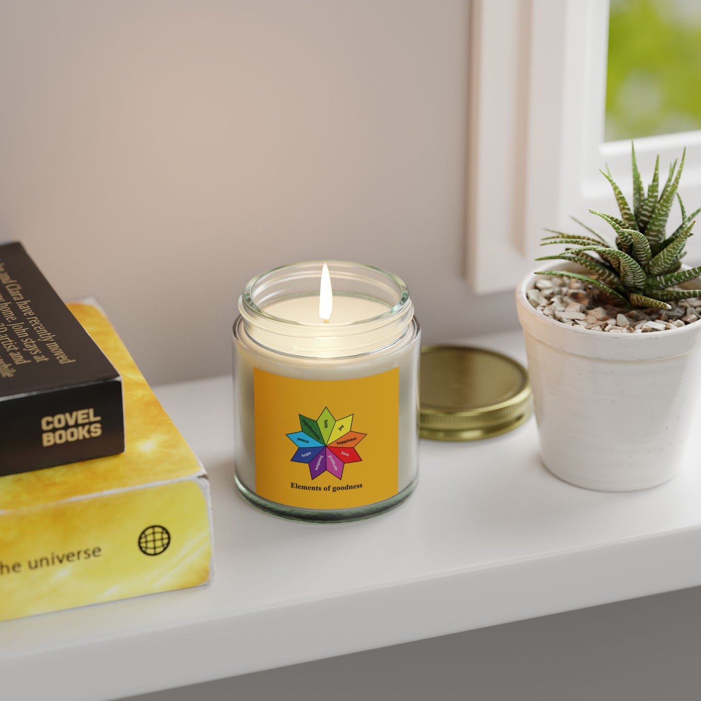 #9.0 Scented Coconut-Apricot Wax Candle - Elements of Goodness