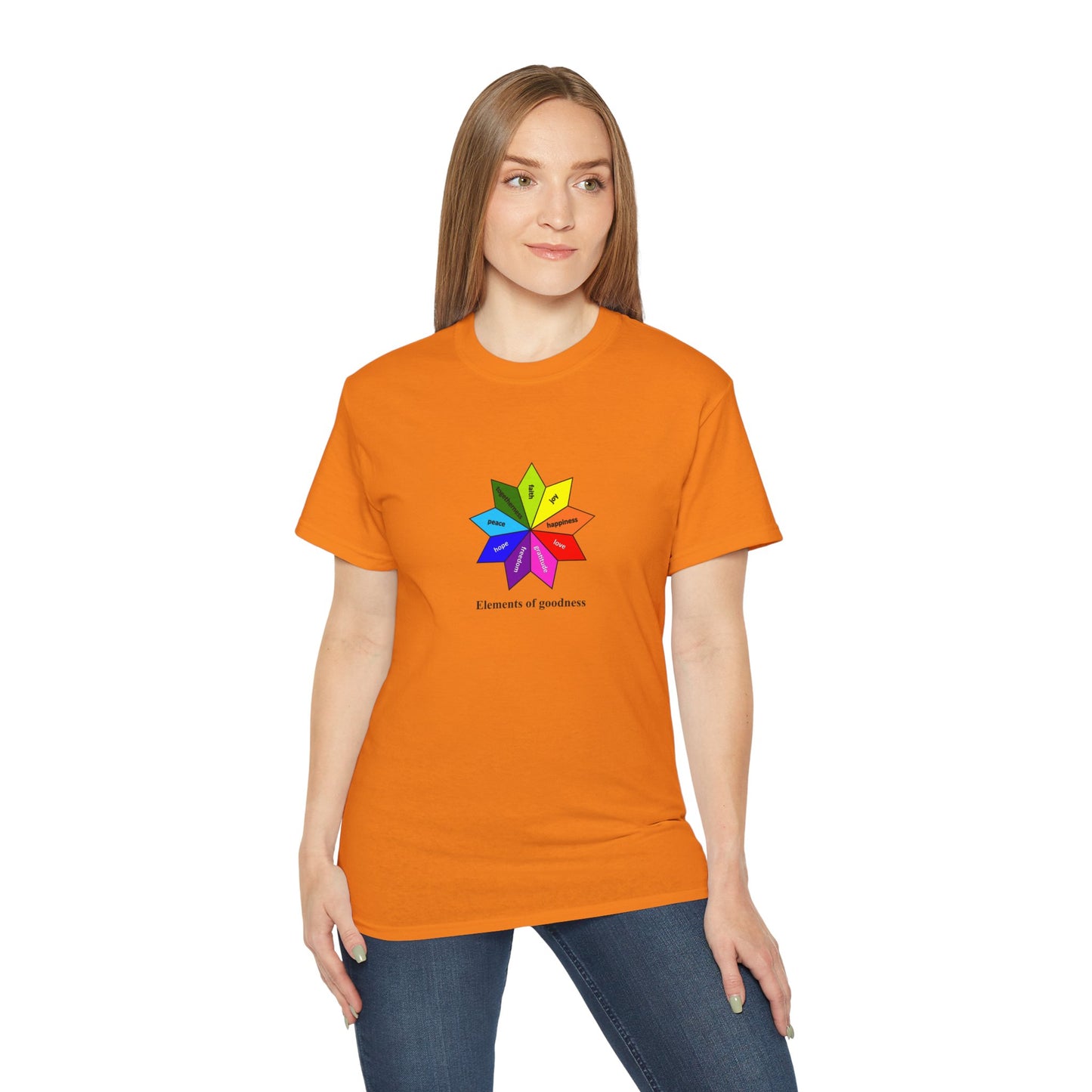 #44 Unisex Ultra Cotton Tee - Elements of Goodness; Positive Vibes T-shirt