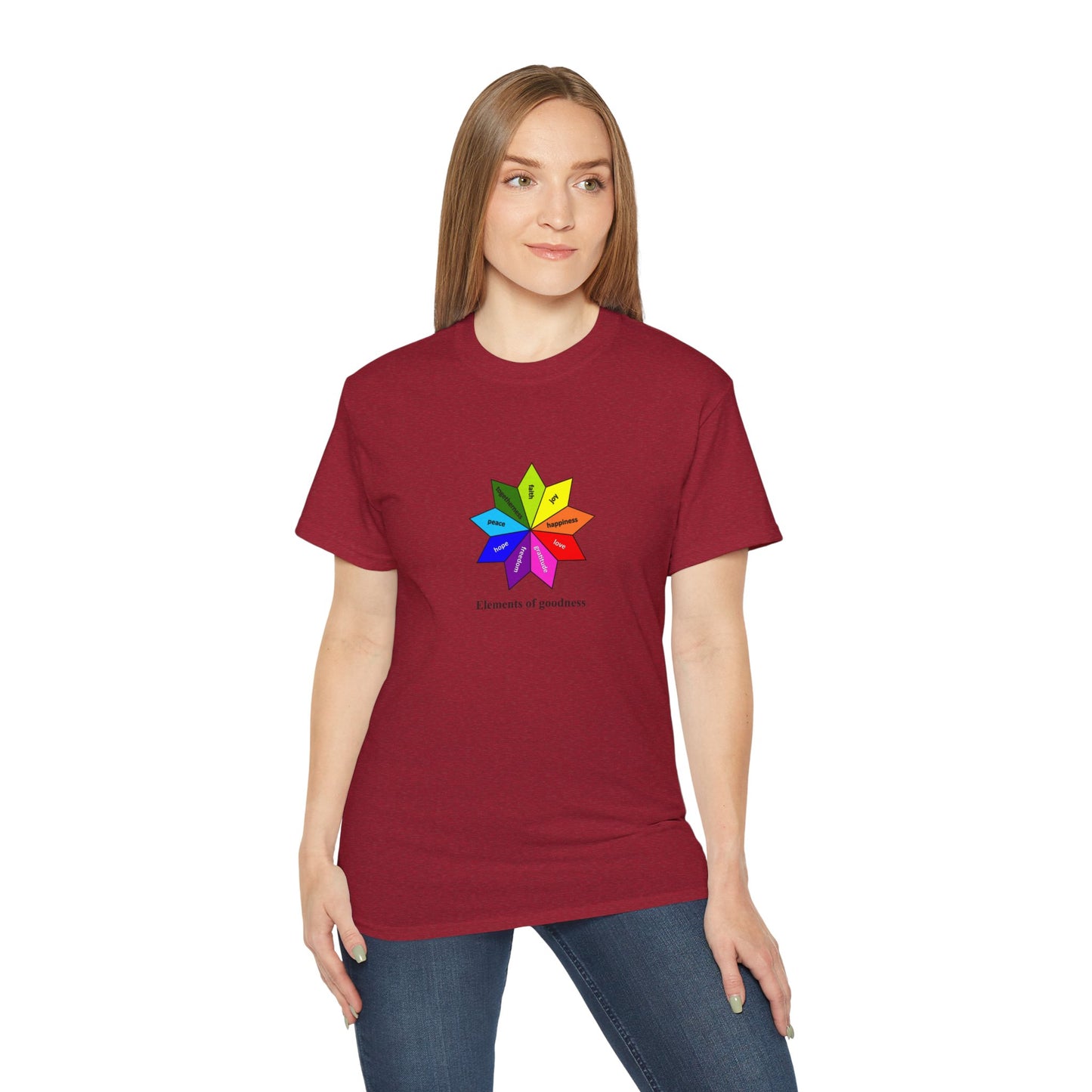 #4 Unisex Ultra Cotton Tee - Elements of Goodness; Positive Vibes T-shirt