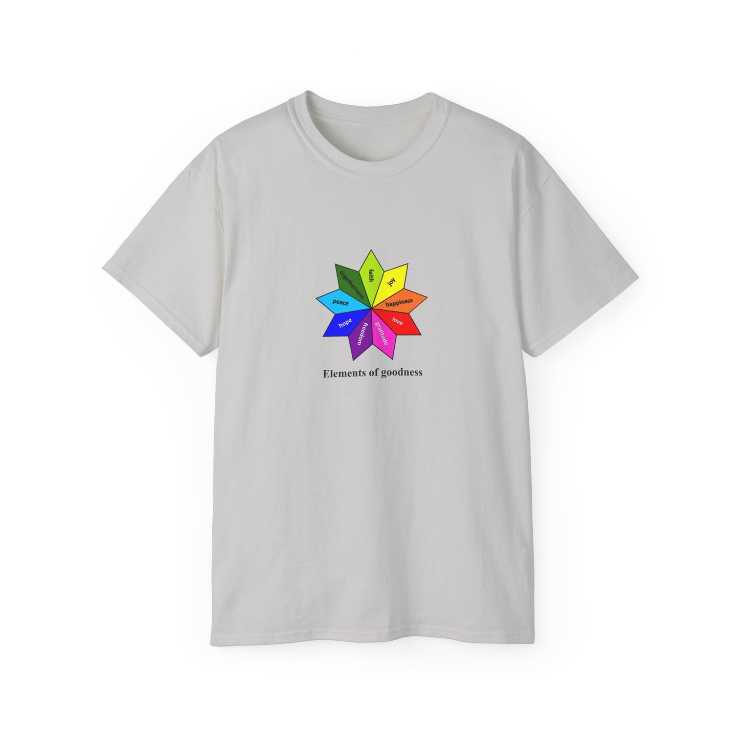#4 Unisex Ultra Cotton Tee - Elements of Goodness; Positive Vibes T-shirt