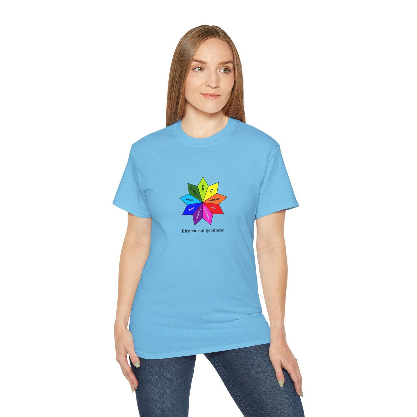 #4 Unisex Ultra Cotton Tee - Elements of Goodness; Positive Vibes T-shirt