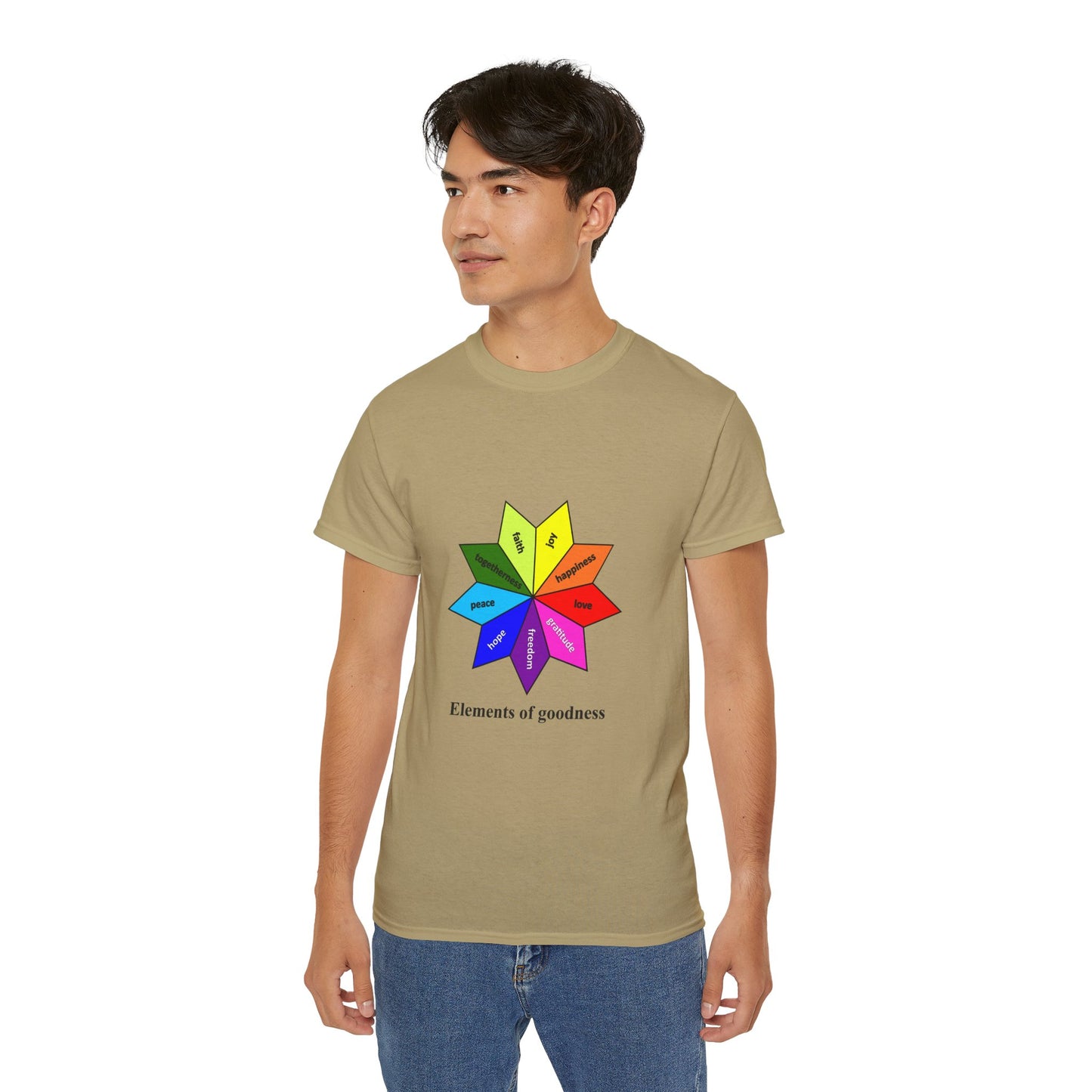 Unisex Ultra Cotton Tee - Elements of Goodness; Positive Vibes T-shirt