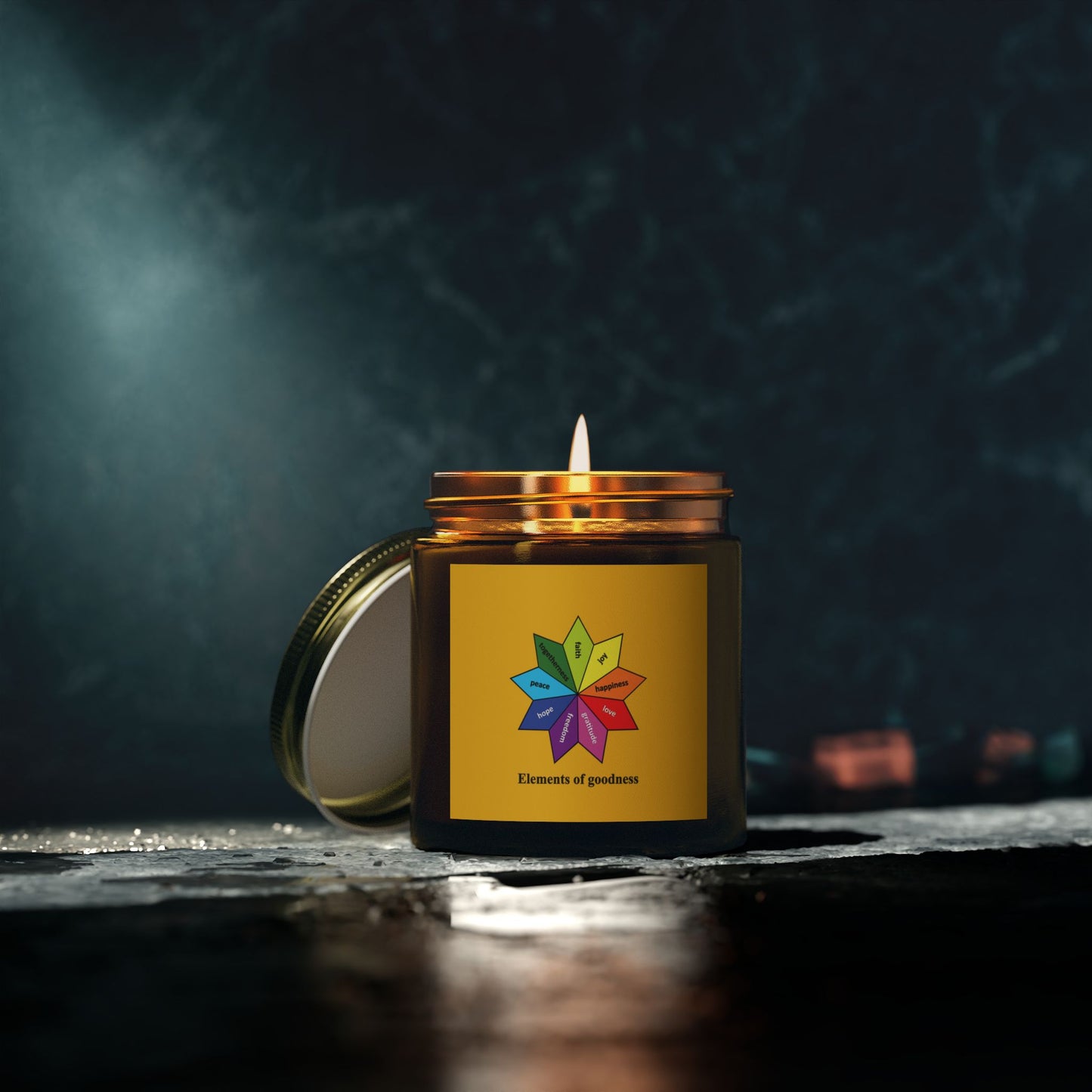 #9.0 Scented Coconut-Apricot Wax Candle - Elements of Goodness