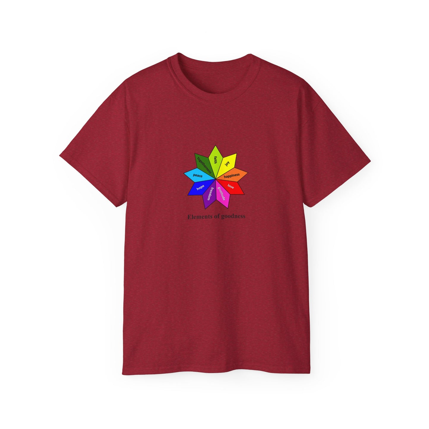 #4 Unisex Ultra Cotton Tee - Elements of Goodness; Positive Vibes T-shirt