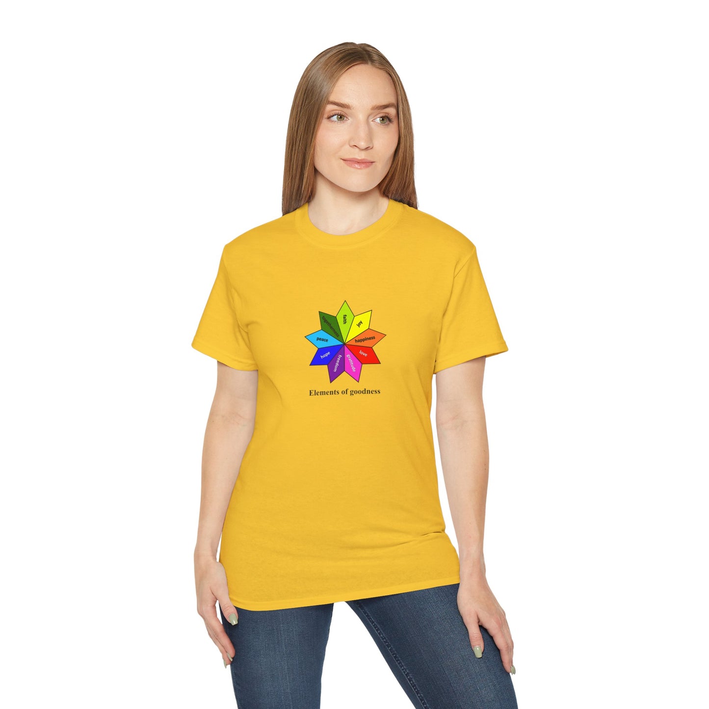 #4 Unisex Ultra Cotton Tee - Elements of Goodness; Positive Vibes T-shirt