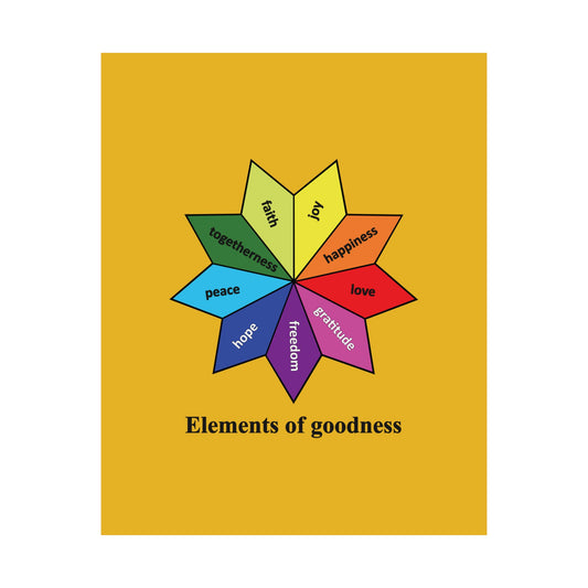 Elements of Goodness, Matte Vertical Posters: Cherish foundations of splendic life, Art Poster, Wall Art