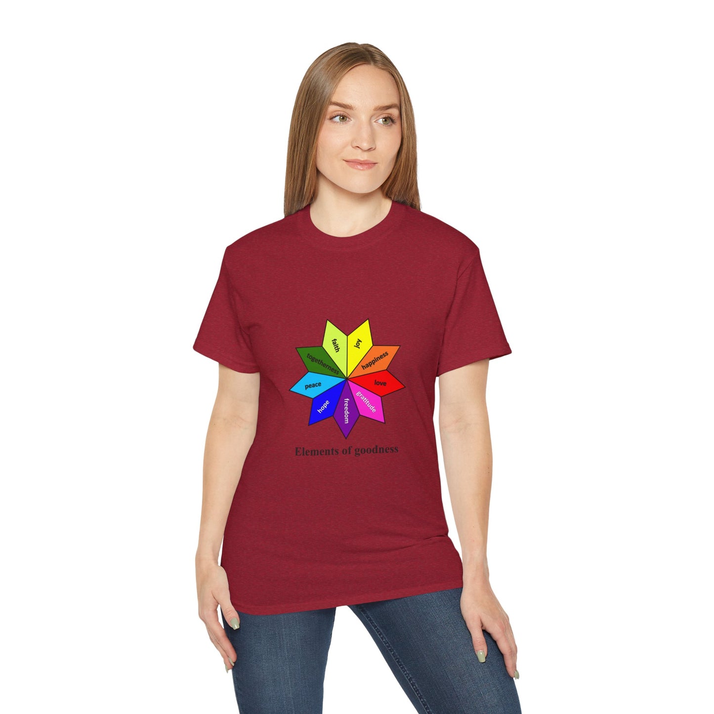 Unisex Ultra Cotton Tee - Elements of Goodness; Positive Vibes T-shirt