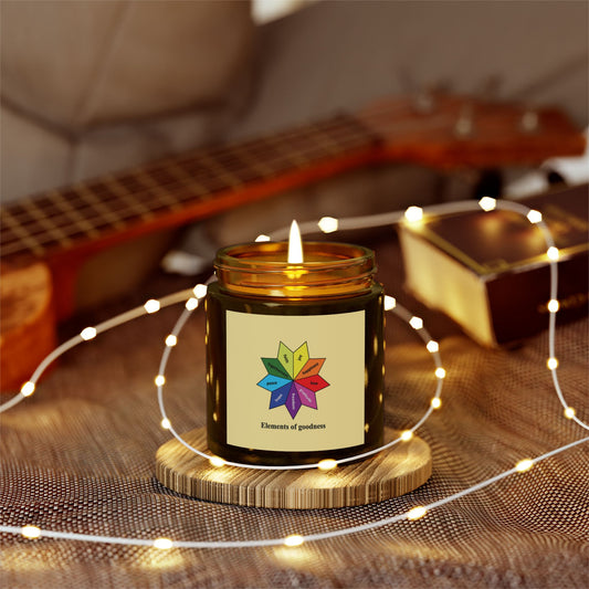 Scented Coconut-Apricot Wax Candle - Elements of Goodness