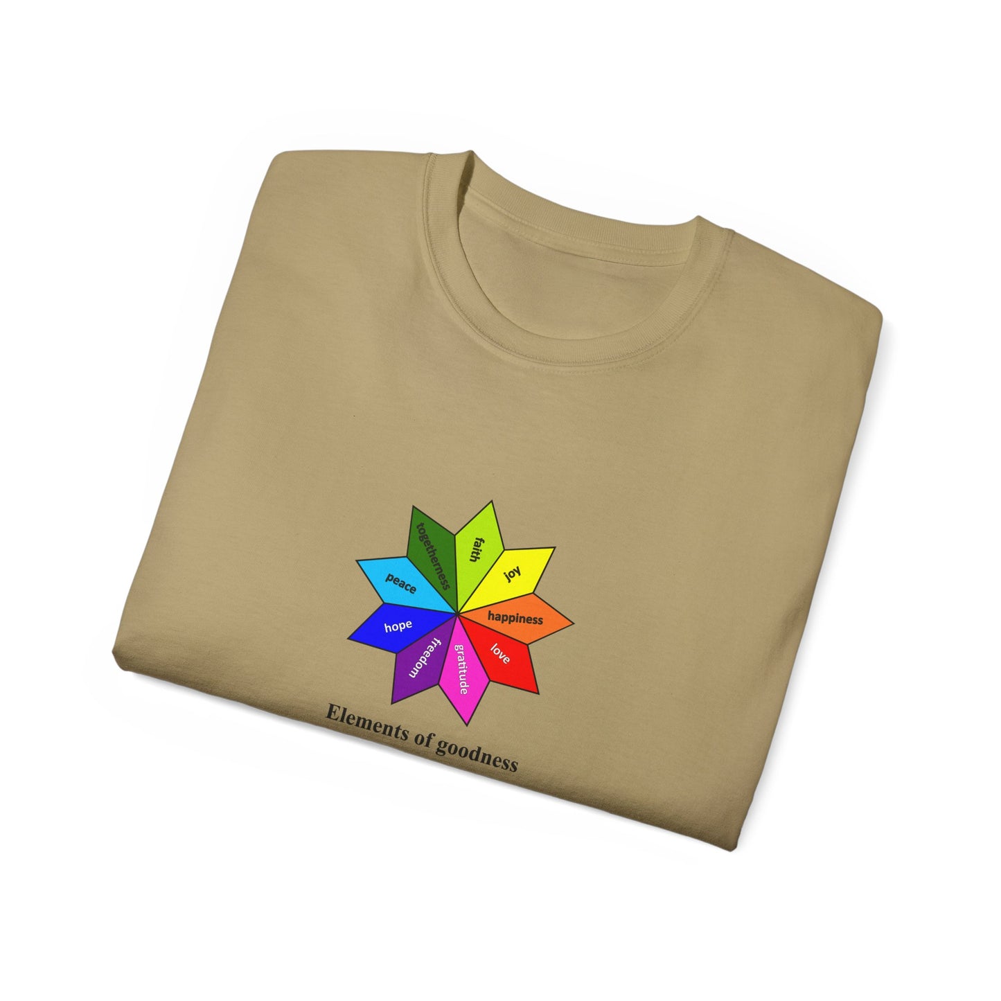 #44 Unisex Ultra Cotton Tee - Elements of Goodness; Positive Vibes T-shirt