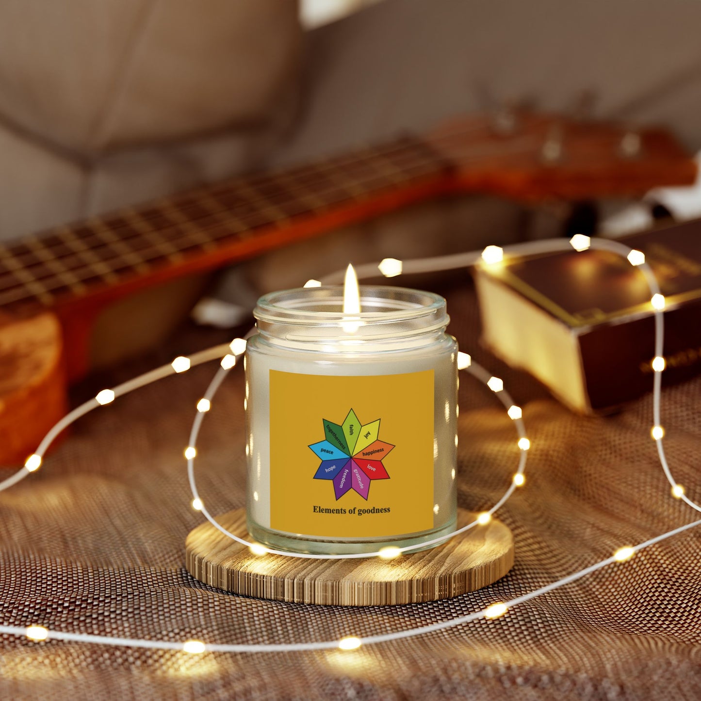 #9.0 Scented Coconut-Apricot Wax Candle - Elements of Goodness