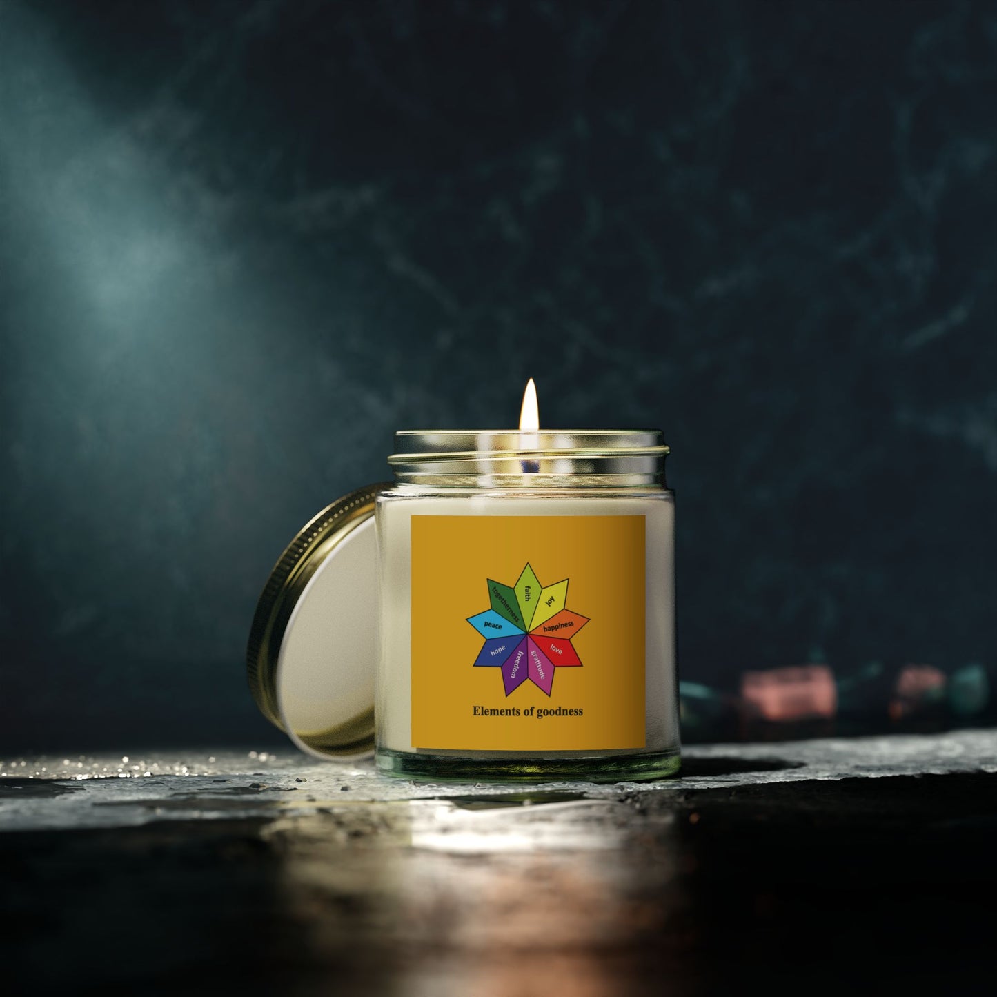 #9.0 Scented Coconut-Apricot Wax Candle - Elements of Goodness